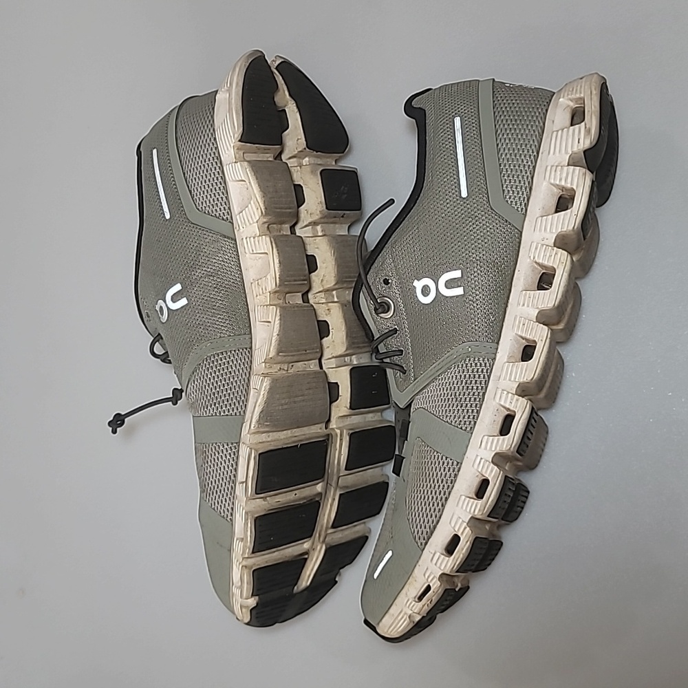 On Running Olive and Beige Athletic Shoes - Picture 12 of 15